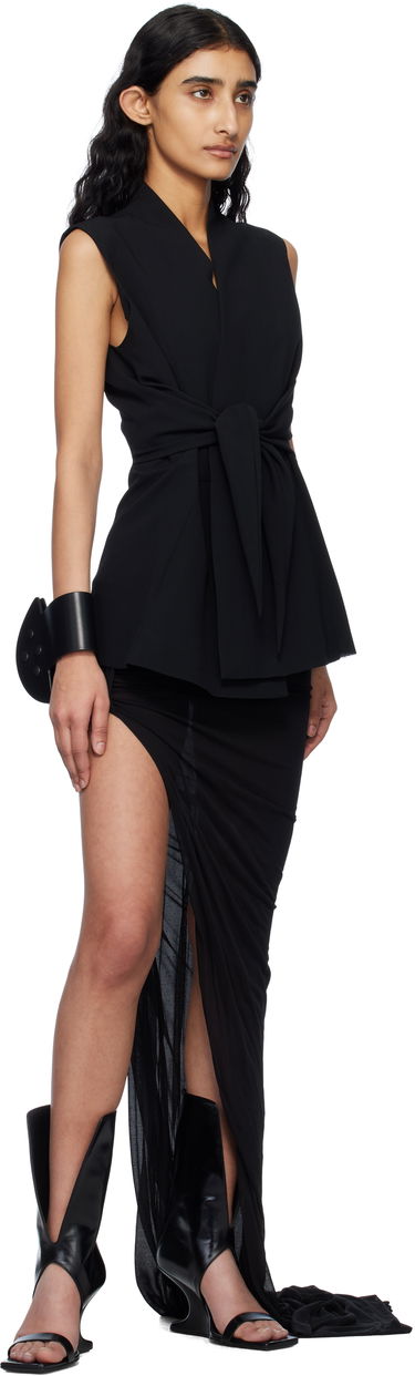 Жилет Rick Owens Rick Owens Hollywood SL Strutter Sleeveless Wrap Blouse чорний | RP01E7709 WLP, 3