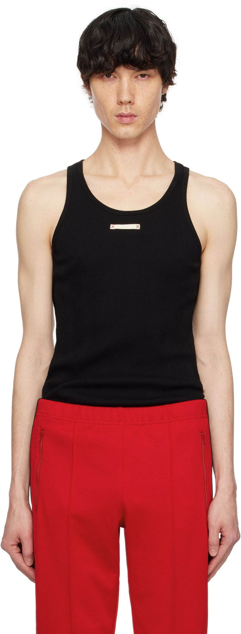 Безрукавка Maison Margiela Maison Margiela Ribbed Tank Top чорний | S50NL0049 M20060