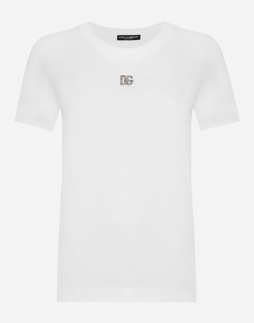 Футболка Dolce & Gabbana T-shirt M/corta Giro білий | F8U08ZG7B3UW0800