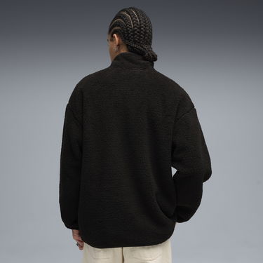 Куртка Puma Essentials Elevated Relaxed Fit Faux Shearling Full-Zip Jacket чорний | 688259_01, 1