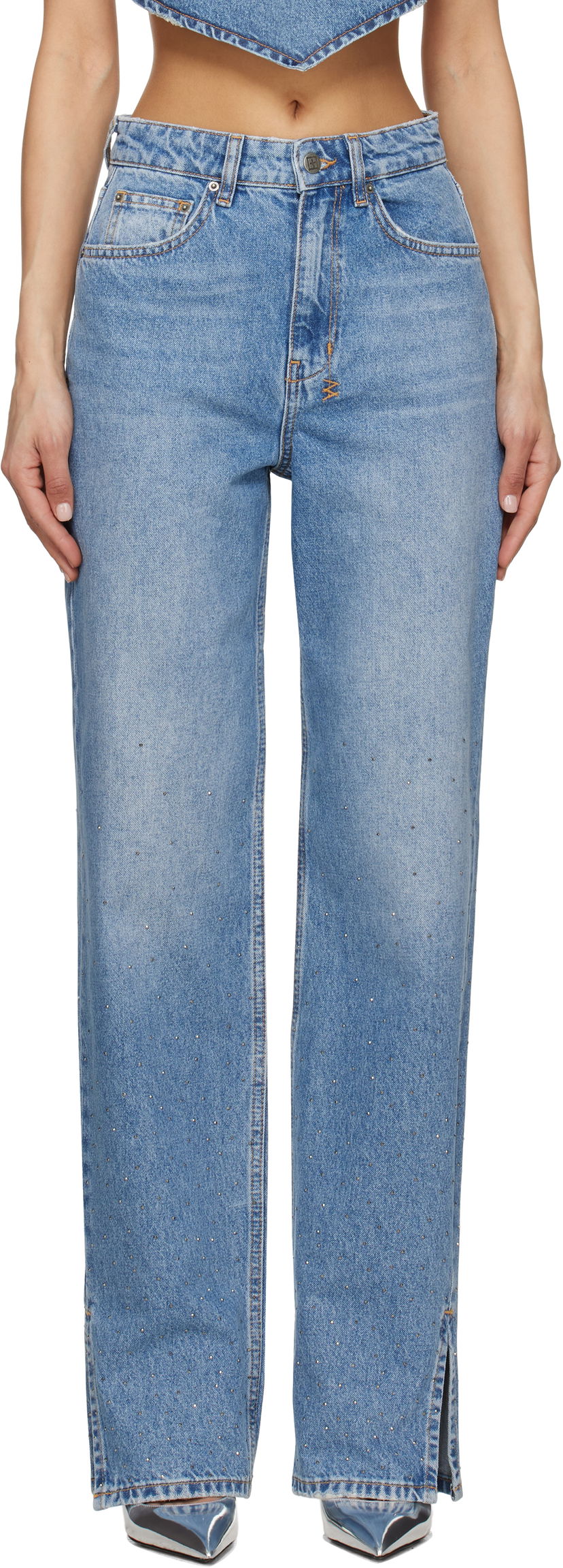 Джинси Ksubi Ksubi Playback Krystal Komet Wide-Leg Jeans Синій | WSP25DJ003