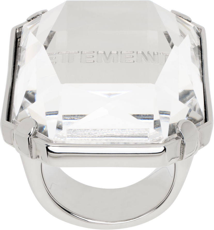 Кільце VETEMENTS Baguette Crystal Ring Металік | UA66RI120S