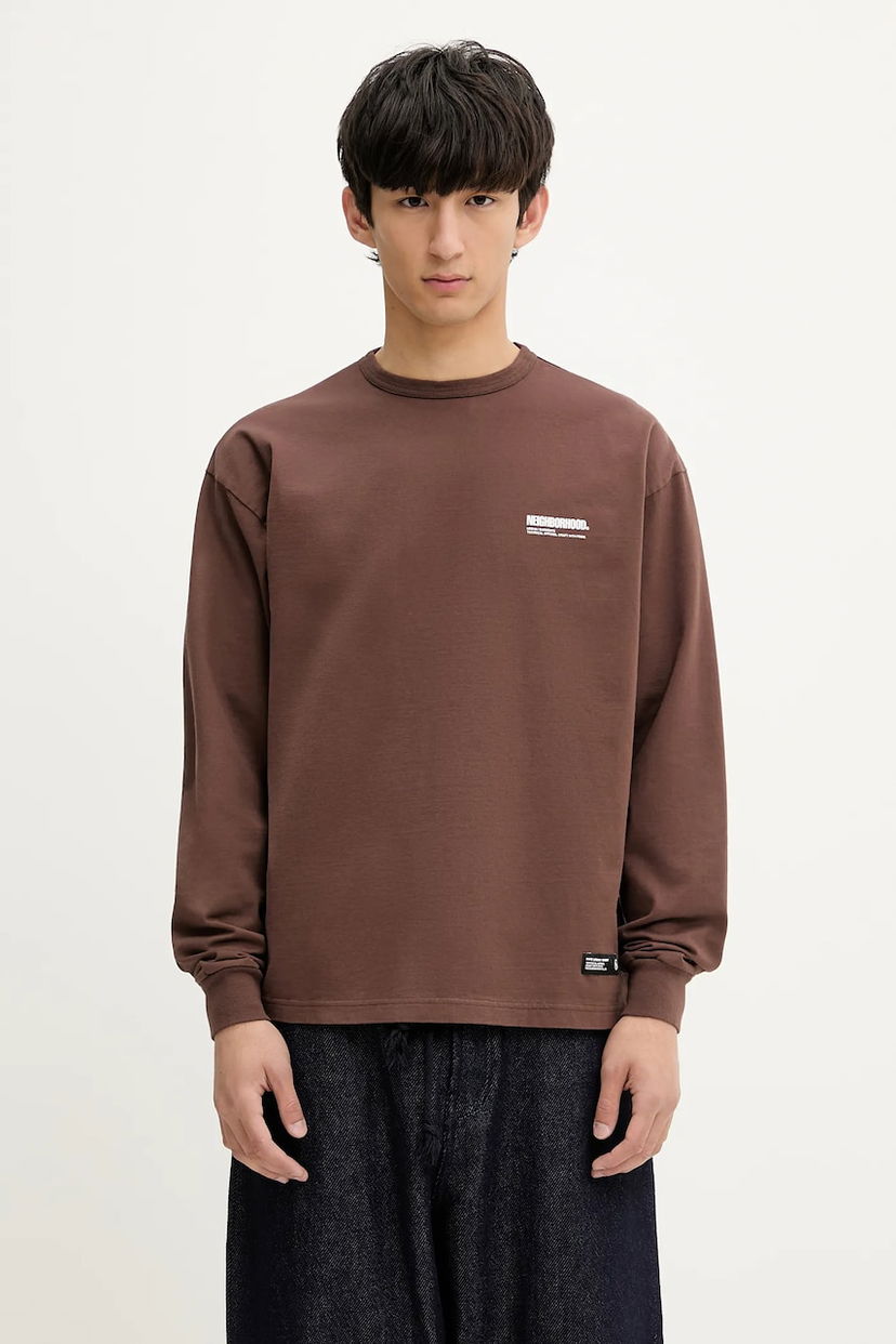 Футболка Neighborhood NEIGHBORHOOD Classic Crewneck Ls Graphic Tee Коричневий | 251FPNH.CSM03