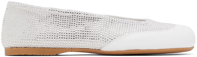 Кросівки та взуття JW Anderson JW Anderson Crystal Ballerina Flats білий | ANW42013B