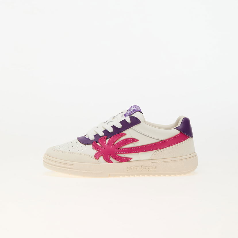 Кросівки та взуття Palm Angels Palm Beach University Leather White Fuchsia білий | PGIA014F24LEA0020132