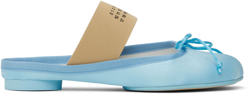 Кросівки та взуття Maison Margiela MM6 Maison Margiela Satin Ballerina Mules Синій | S59WX0074 P5560