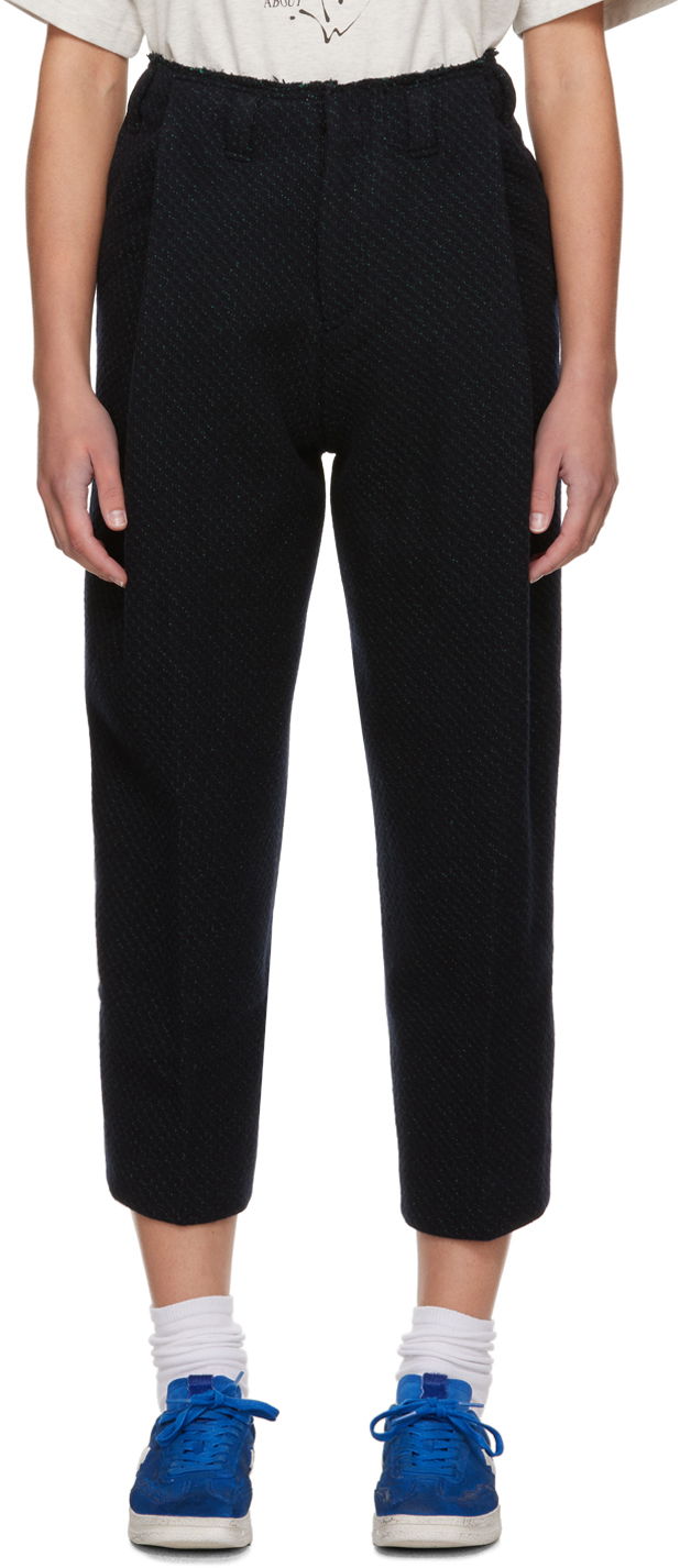 Штани ADER ERROR Raw Edge Cropped Trousers чорний | BMADFWSA0201BK