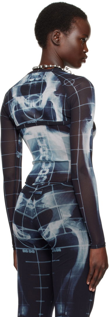 Боді Jean Paul Gaultier Jean Paul Gaultier 'The Squeletor' X-Ray Print Mesh Top чорний | 25/33-F-TO243-T580-005956, 2