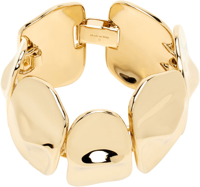 Браслет Acne Studios Acne Studios Brass Croco Scale Bracelet Жовтий | C50464-
