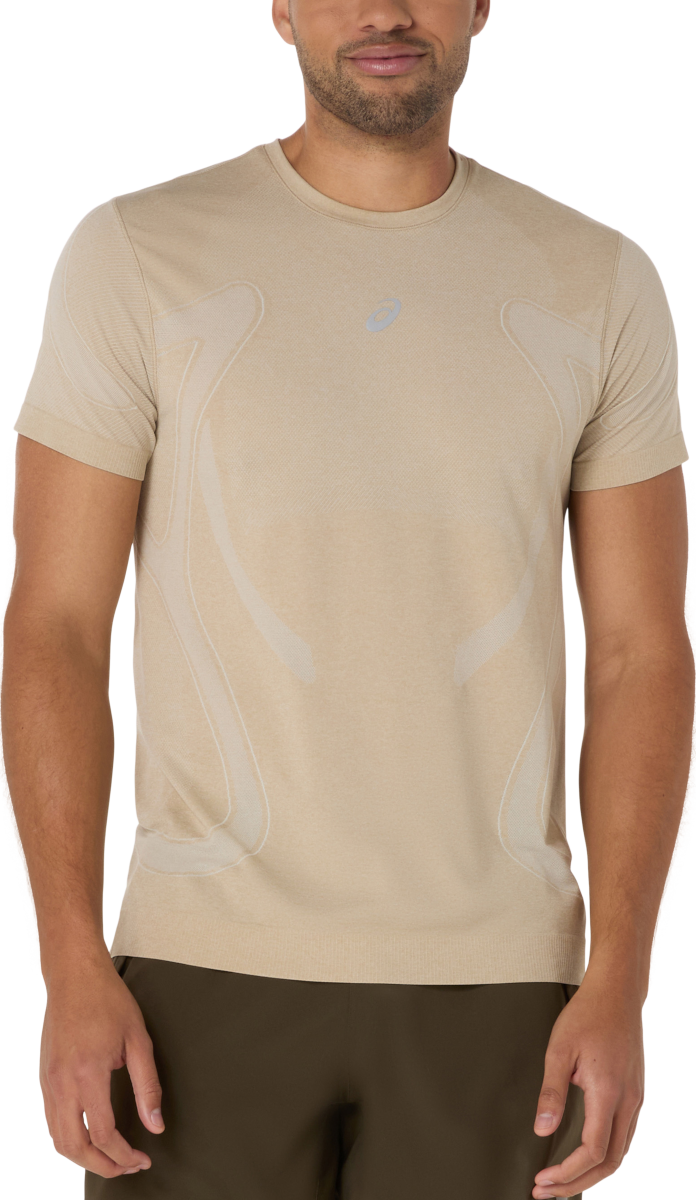 Футболка Asics Asics Road Seamless Short Sleeve T-Shirt бежевий | 2011d355-100