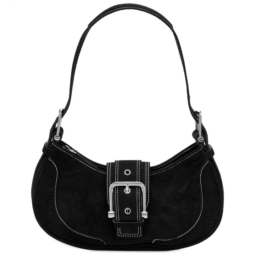 Сумочка OSOI Denim Hobo Bag with Buckle чорний | 22FB050-02-01