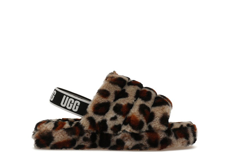 Кросівки та взуття UGG UGG Fluff Yeah Leopard Slides Коричневий | 1110673K-AMP, 0