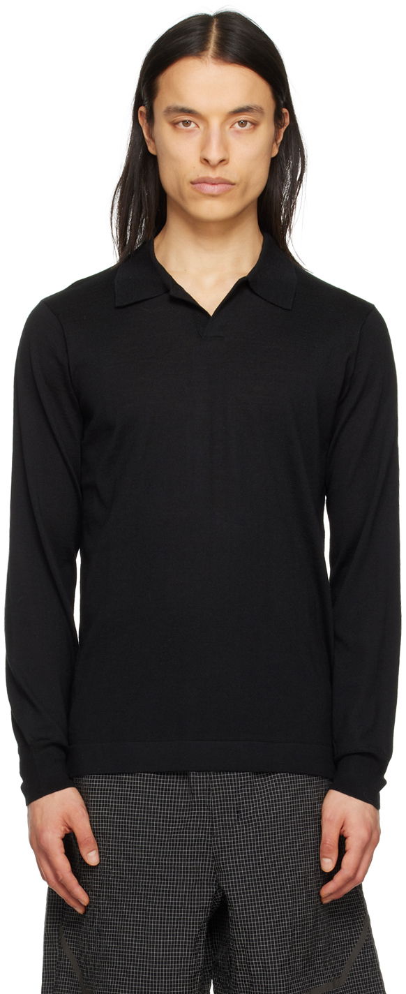 Сорочка поло NORSE PROJECTS Norse Projects ARKTISK Single-Button Polo чорний | N45-0539