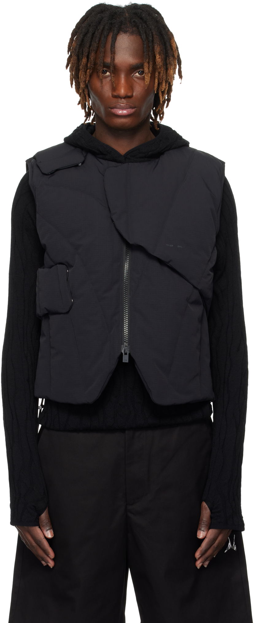 Жилет HELIOT EMIL HELIOT EMIL Layered Down Vest чорний | PRESS25_M_03_003_BLK01_CO