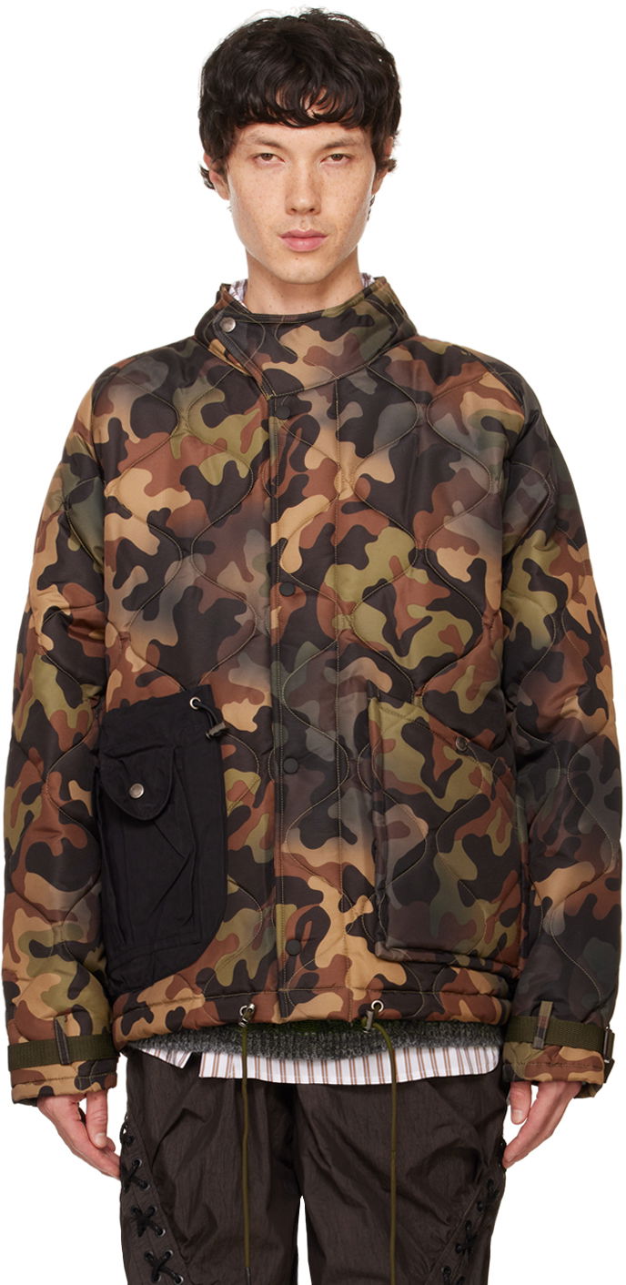 Куртка Andersson Bell Green Multi-Pocket Camouflage Quilted Jacket Різнокольоровий | awa617m