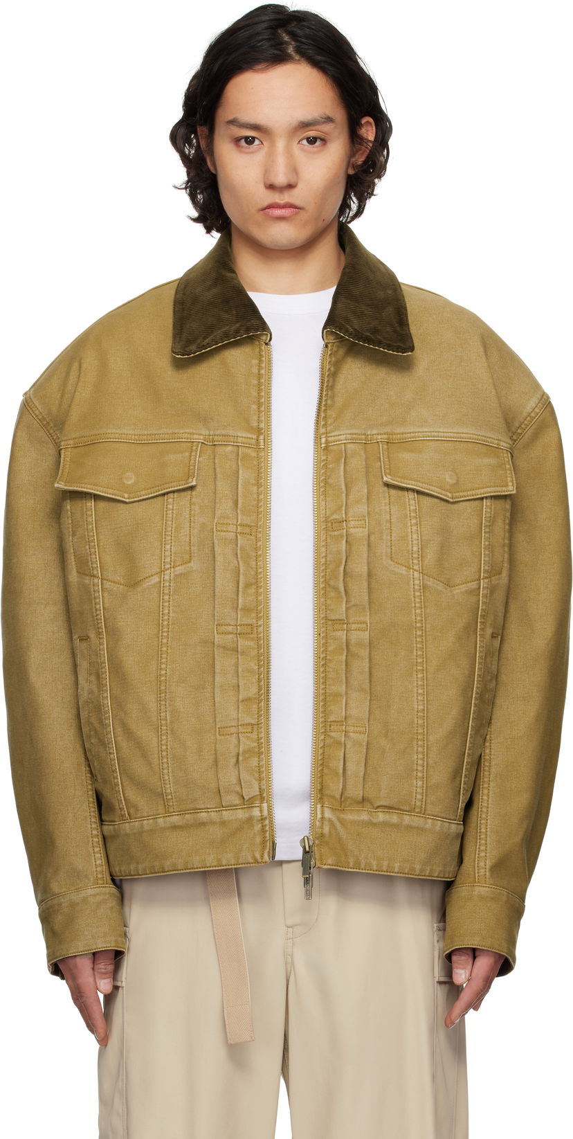 Куртка Feng Chen Wang Feng Chen Wang Washed Canvas Workwear Jacket Жовтий | FUS19JK11