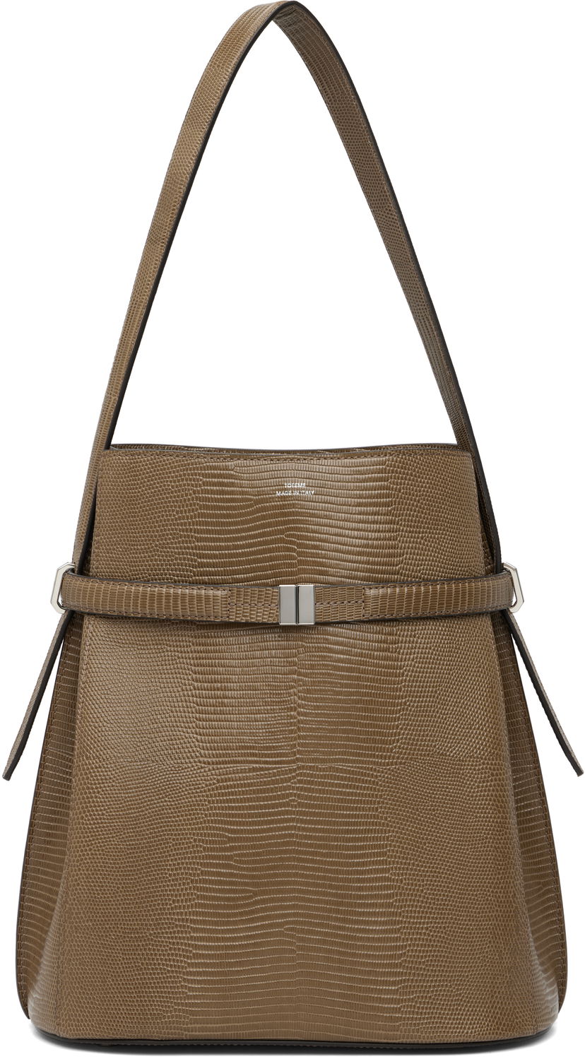 Сумочка TOTEME TOTEME Belted Lizard-Embossed Bucket Bag Коричневий | 251-WAL0048-LE0102