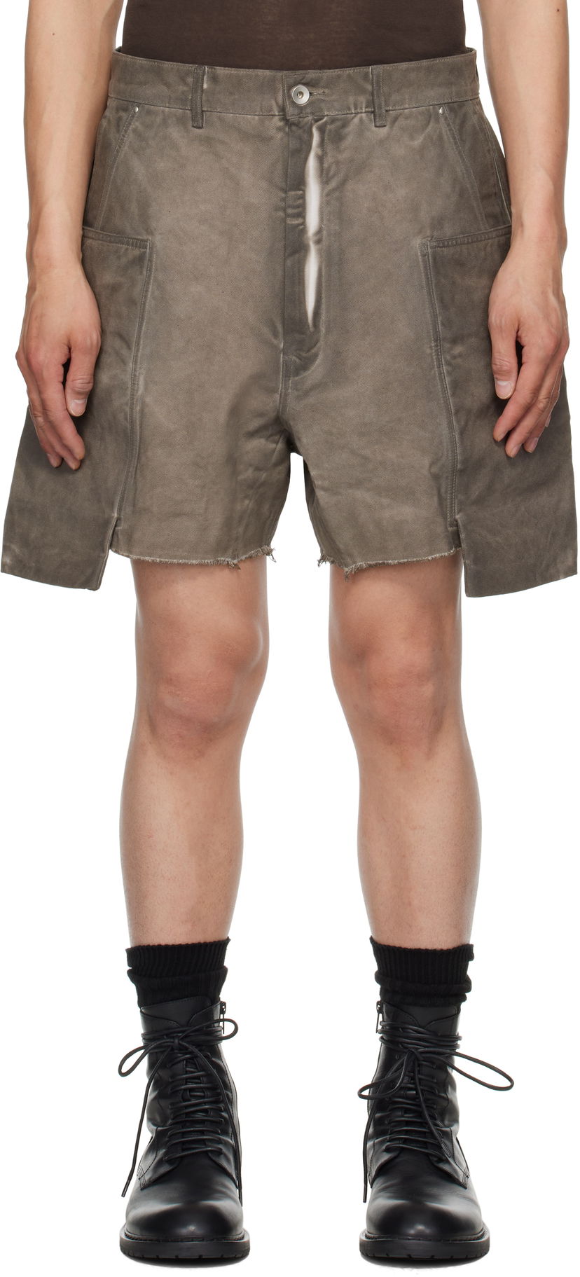 Шорти Rick Owens Rick Owens DRKSHDW Hollywood Stefan Cargo Shorts Сірий | DU01E3358 CVS