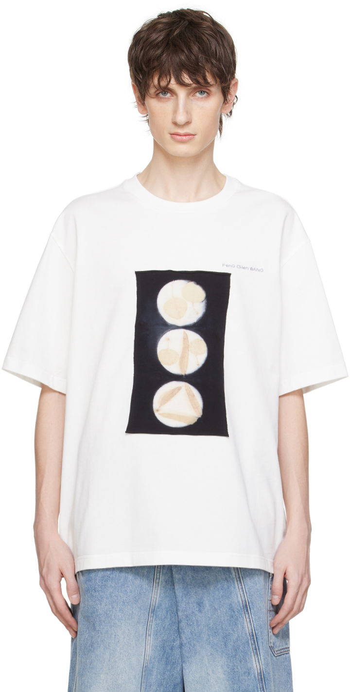 Футболка Feng Chen Wang Feng Chen Wang Patch T-Shirt білий | FMS17TS08W