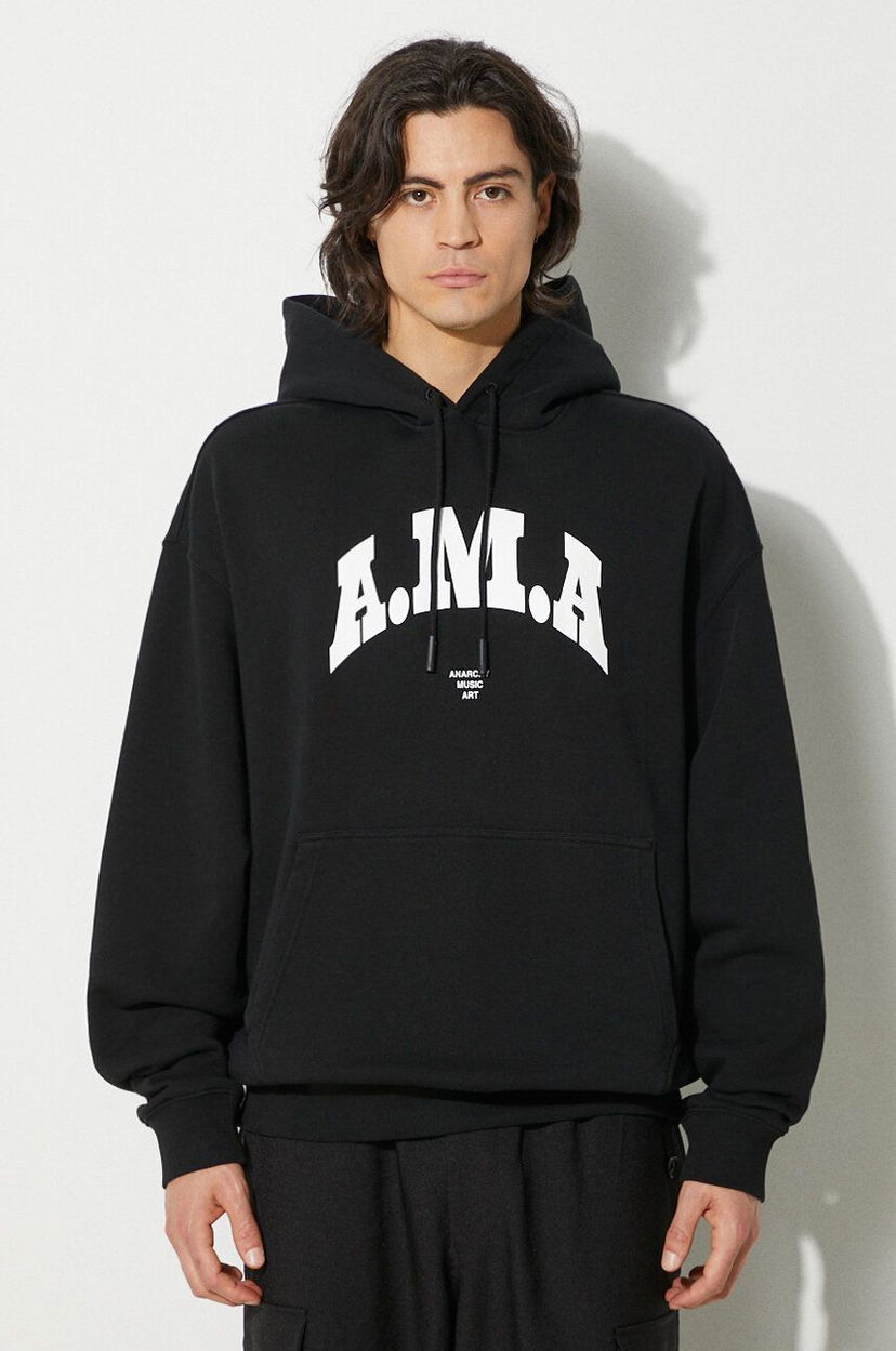 Світшоти Marcelo Burlon Hoodie With Print чорний | CMBB106F24FLE0081001