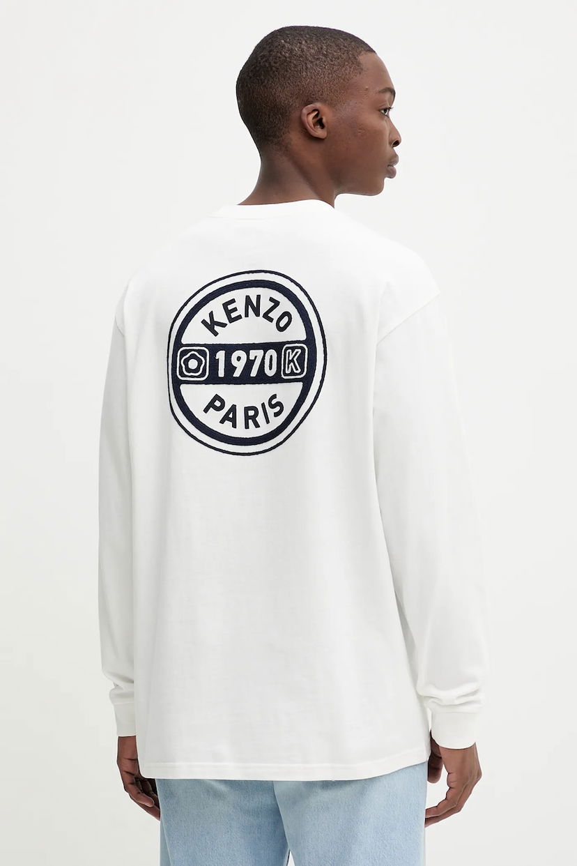 Футболка KENZO Kenzo Long Sleeve T-Shirt білий | FF65TL3504SI