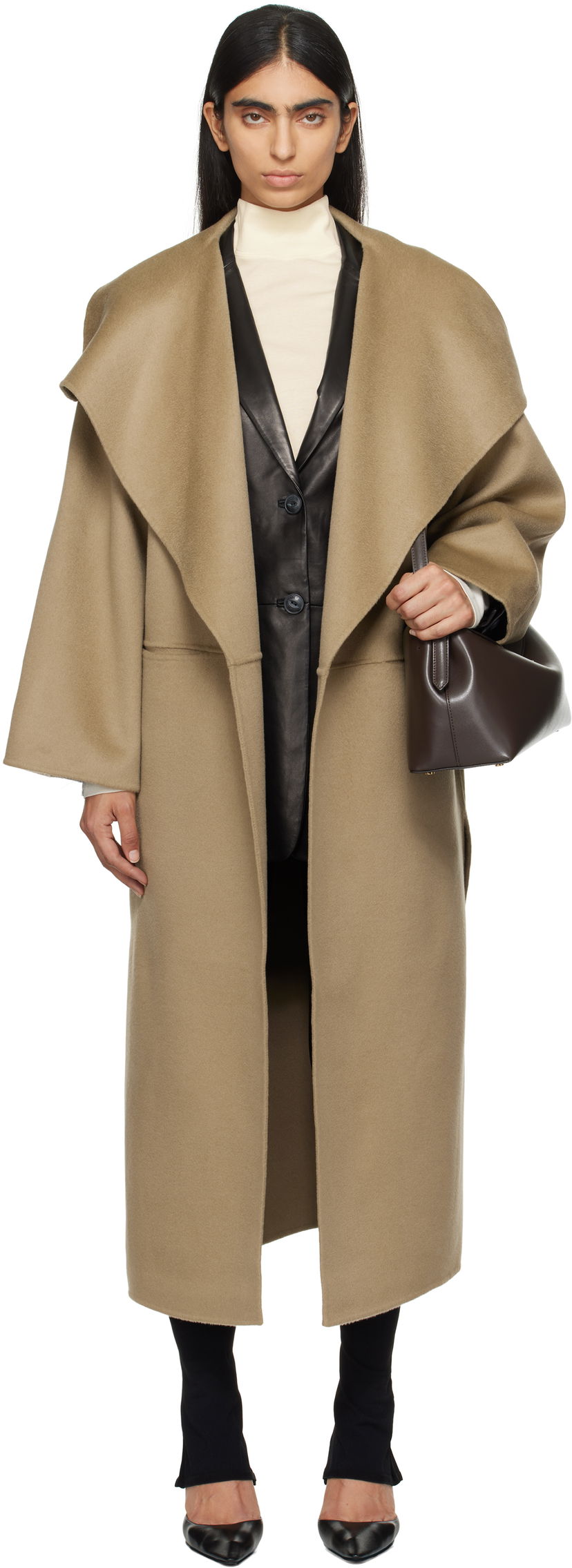 Пальто TOTEME TOTEME Signature Wool Cashmere Overcoat бежевий | 234-WRO885-FB0049