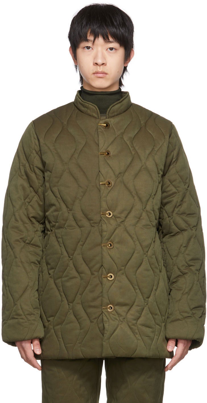 Пуховик Dion Lee Dion Lee Wave Quilted Liner Jacket Зелений | C6006R22