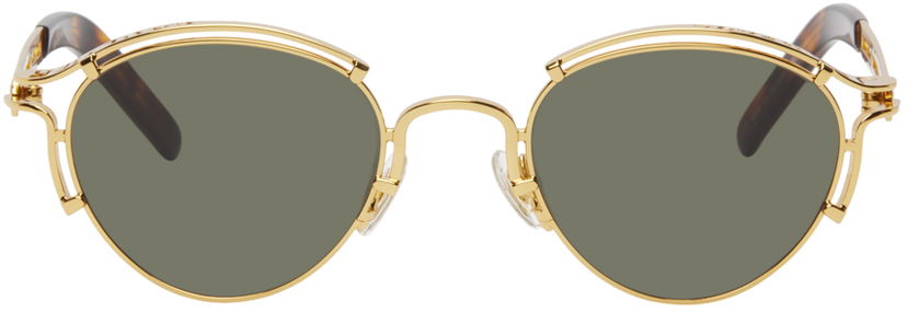 Сонцезахисні окуляри Jean Paul Gaultier Gaultier Round 56-5102 Sunglasses Коричневий | 24/30-U-LU009-X056-92