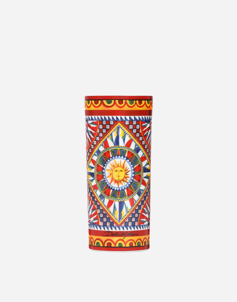 Домашній декор Dolce & Gabbana Dolce & Gabbana Cylindrical Porcelain Vase Onesize Різнокольоровий | TCC196TCAMVUC067