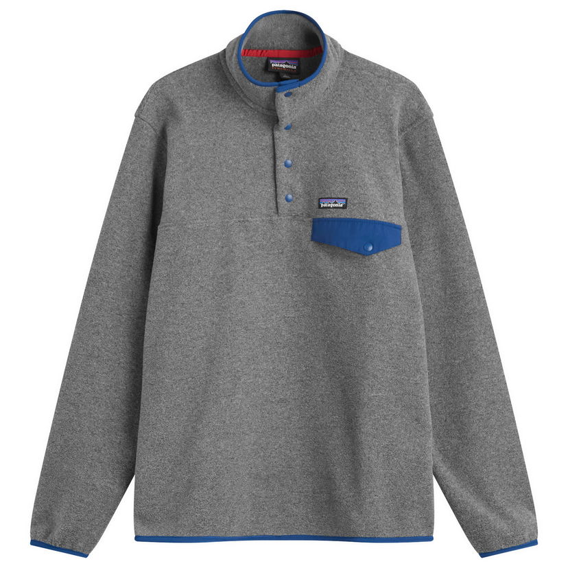 Cветр Patagonia Lightweight Synchilla Snap-T Pullover, Size Small Сірий | 25551-NKCL