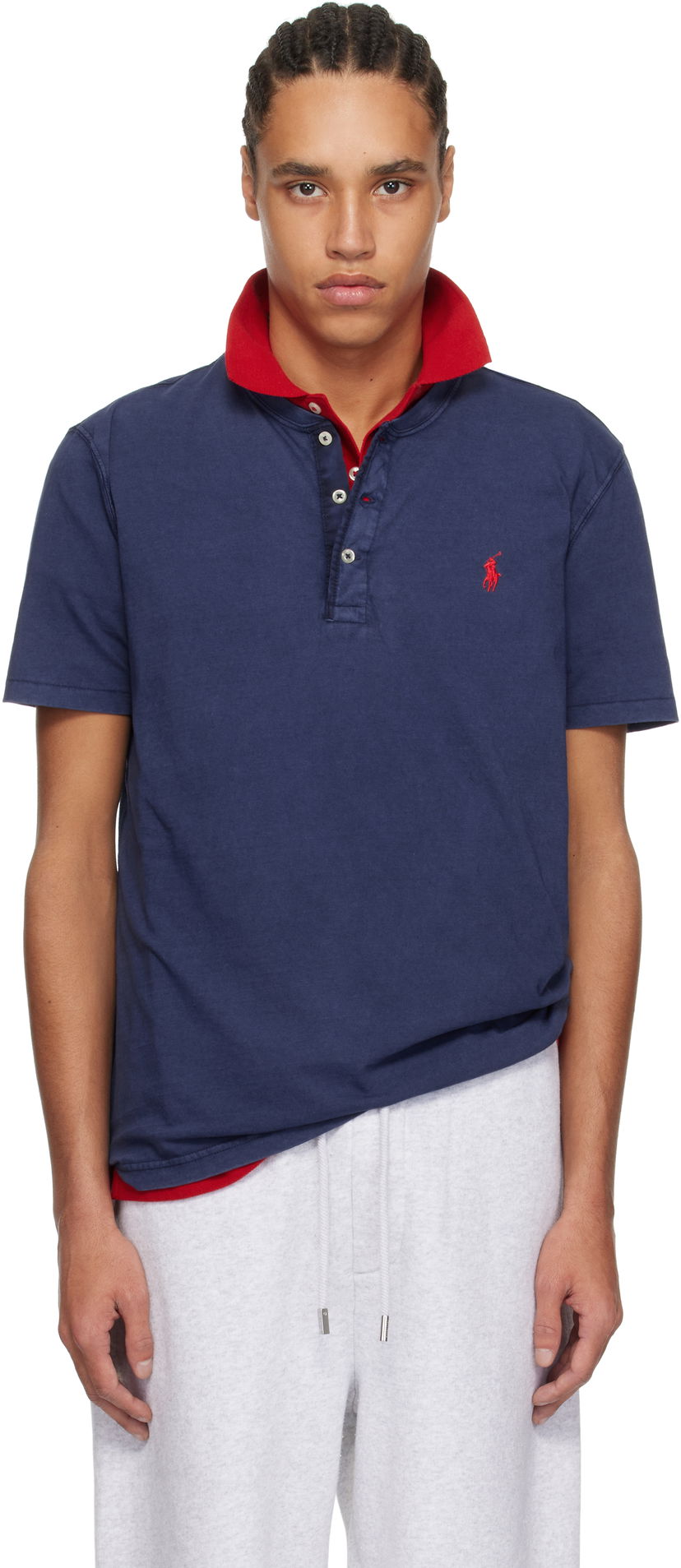 Сорочка поло Polo by Ralph Lauren Polo Ralph Lauren Slub Jersey Henley Синій | 710964485003