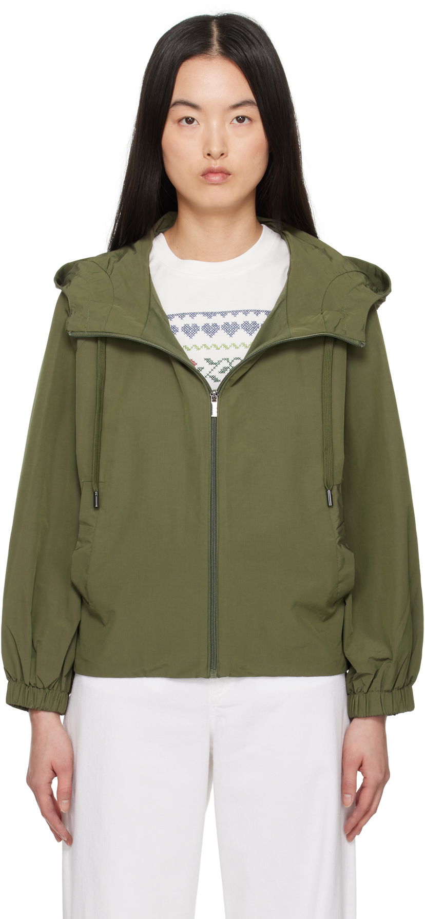 Вітровка Max Mara Weekend Max Mara Elis Hooded Jacket Зелений | 2515021061600