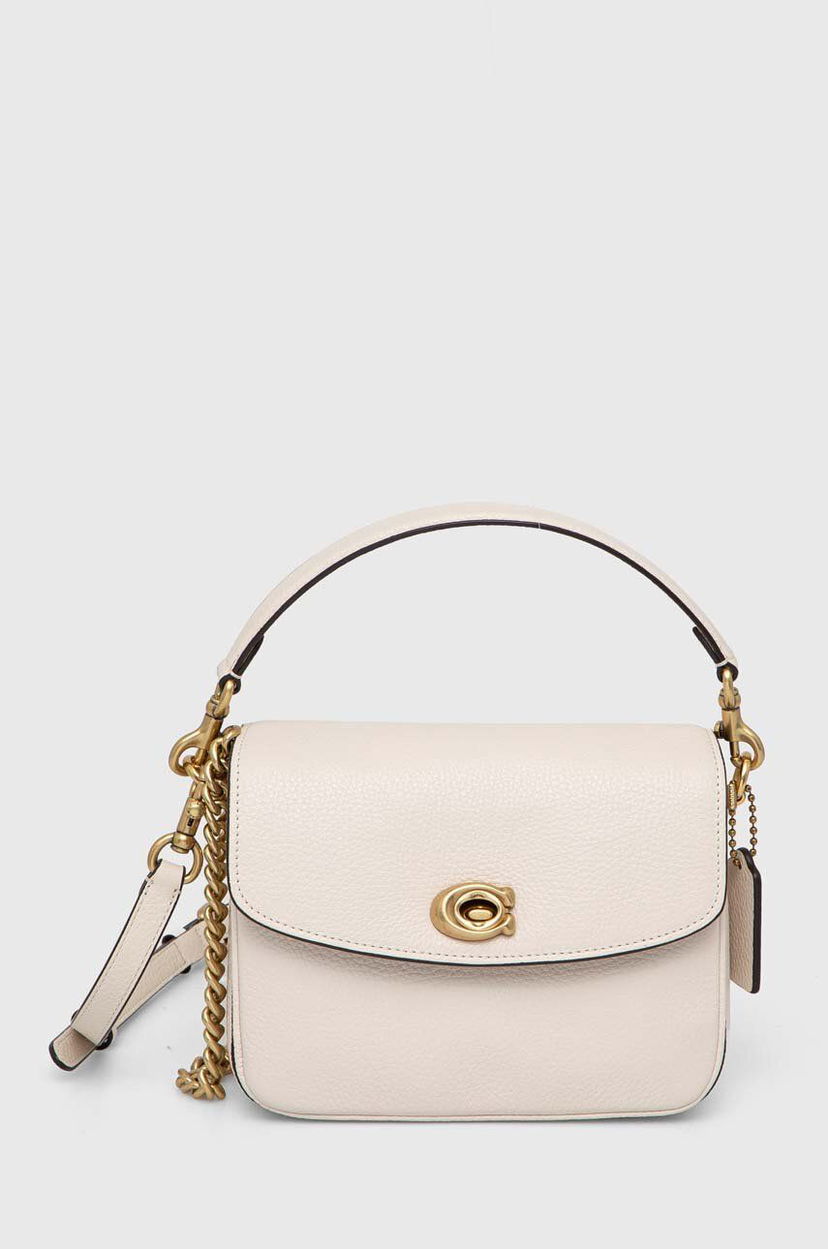 Сумочка Coach Cassie 19 Leather Handbag бежевий | CV437