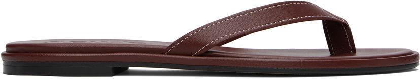 Аксесуари Aeyde Aeyde Melody Leather Toe-Post Flip-Flops Коричневий | A11-FS-FDMR08FL191-SS25-955-007