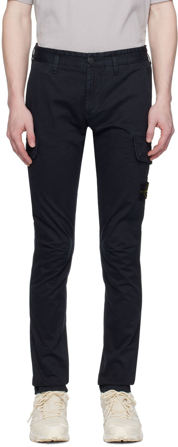 Штани карго Stone Island Patch Cargo Pants темно-синій | 801530604