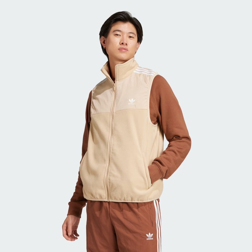 Жилет adidas Performance Adicolor 3-Stripes Microfleece бежевий | IZ2483