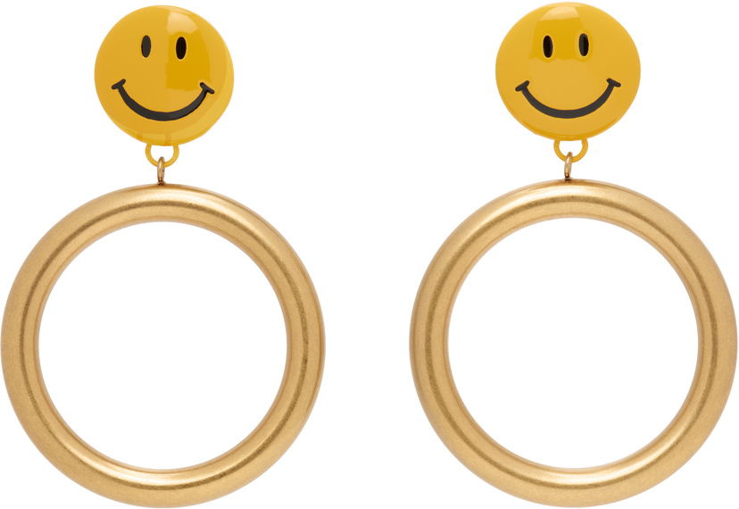 Сережки Moschino Moschino Smiley Face Drop Earrings Жовтий | 25171A913784091607