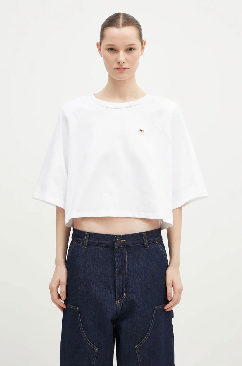 Кроп-топи Fiorucci Angel Cropped T-Shirt білий | W01FPTSH106CJ01WH01