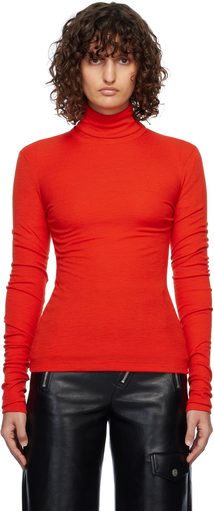 Футболка Jil Sander Layered Turtleneck Top Червоний | J40FV0115_J20226