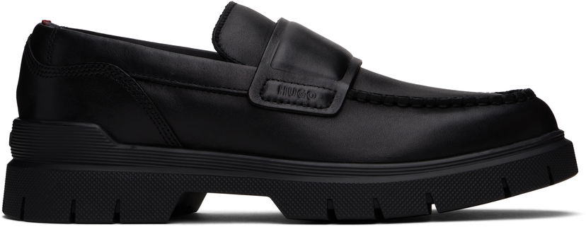 Кросівки та взуття BOSS Hugo Double Stitching Loafers чорний | 50536158