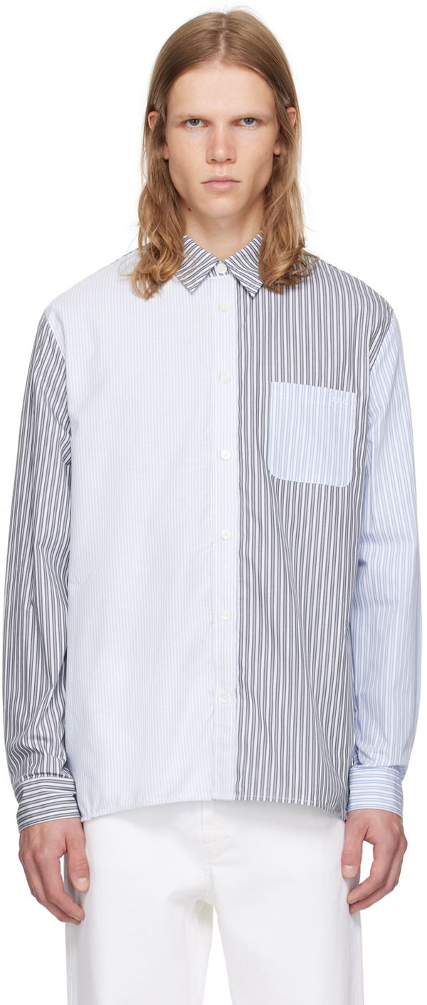 Сорочка A.P.C. Blue Erwann Shirt Металік | COGUH-H12602