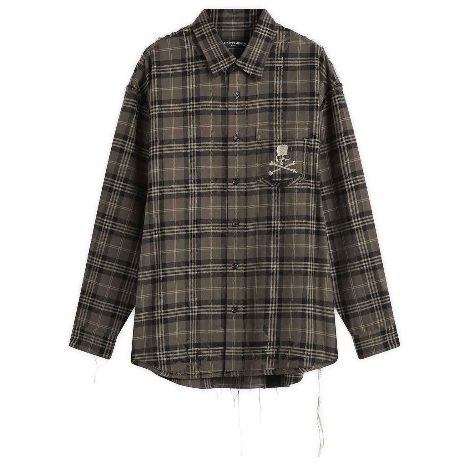 Сорочка Mastermind WORLD MASTERMIND WORLD Reversible Raw Edge Plaid Shirt Різнокольоровий | MW25S15-SH007-026, 0
