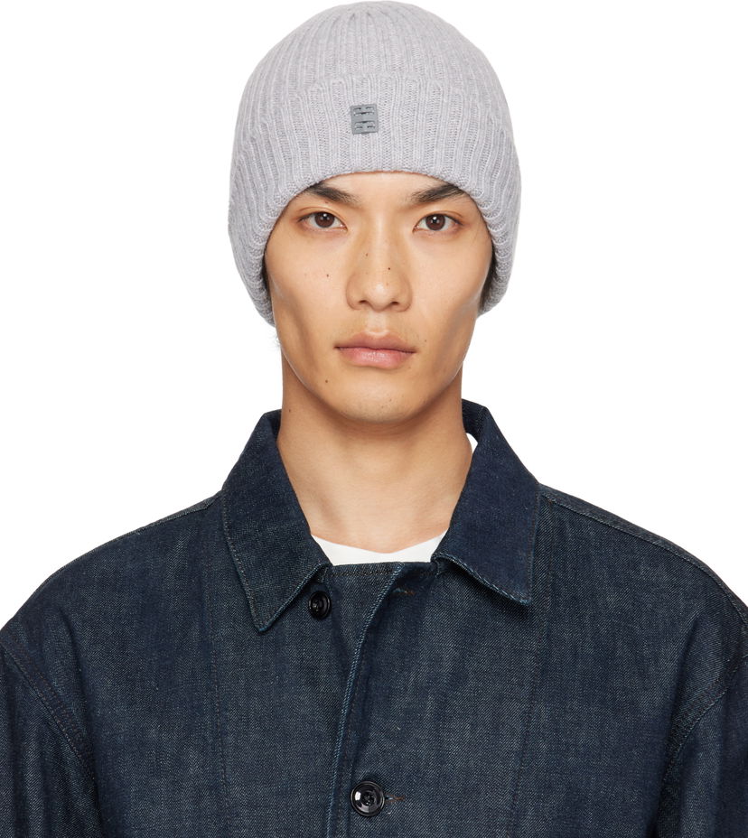 Шапка Givenchy Givenchy Ribbed Beanie Сірий | 710003976002-U7933
