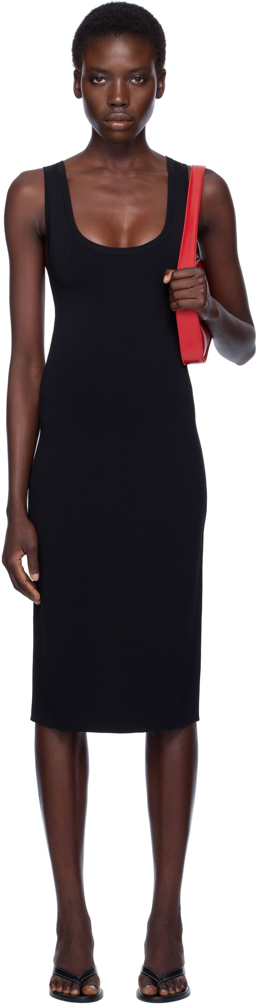 плаття TOTEME TOTEME Short Tank Midi Dress чорний | 253-WRD0233-YA0187
