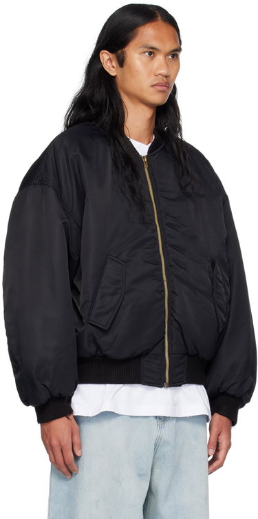 Куртка бомбер We11done We11done Destroyed Bomber Jacket чорний | WD-JP2-24-088-U-BK, 1