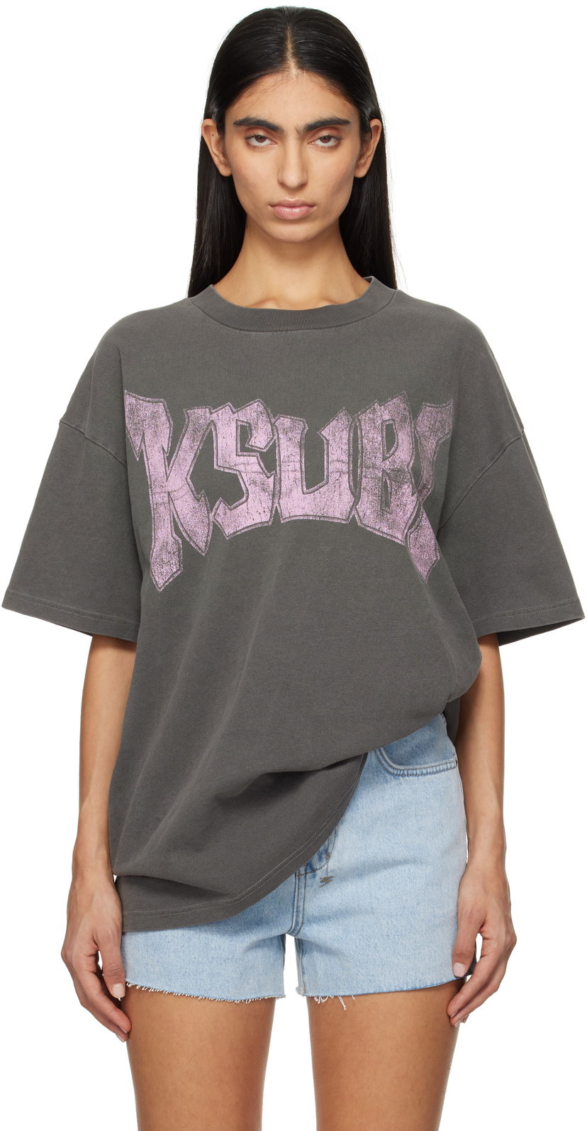 Футболка Ksubi World Tour Boyfriend Graphic T-Shirt Сірий | WPS25TE004