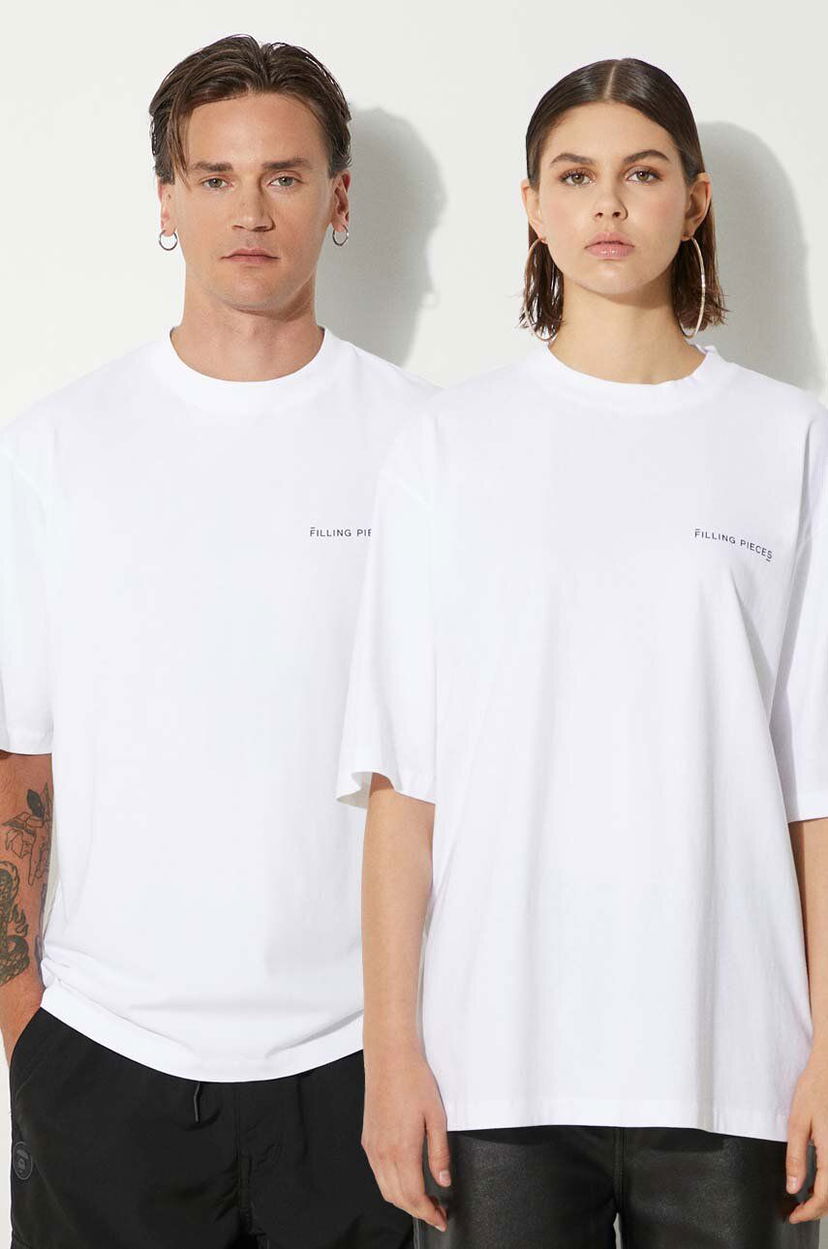 Футболка Filling Pieces Boxy T-Shirt білий | 74413781901