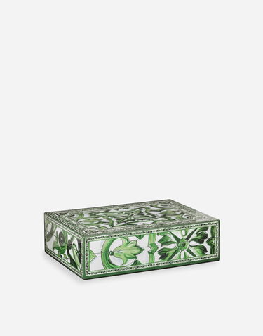 Домашній декор Dolce & Gabbana Dolce & Gabbana Large Majolica Print Decorative Plexiglass Box Зелений | TCC201TCAMYUV008, 2