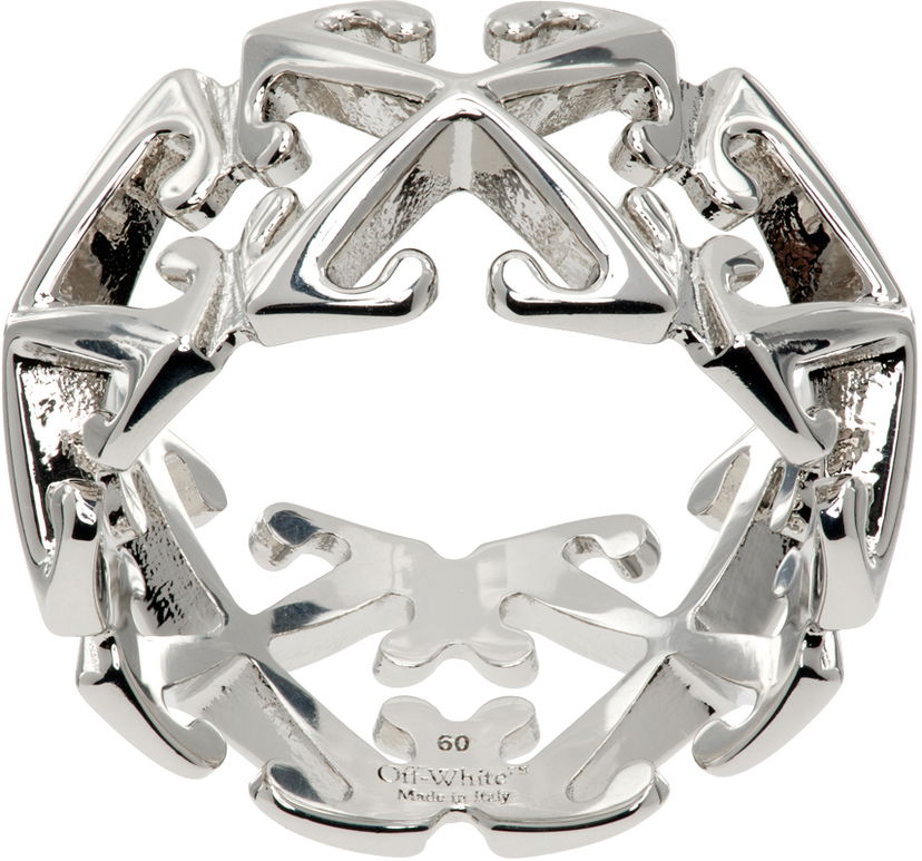Кільце Off-White Silver Arrow Ring Сірий | OMOC07BC99MET0017200
