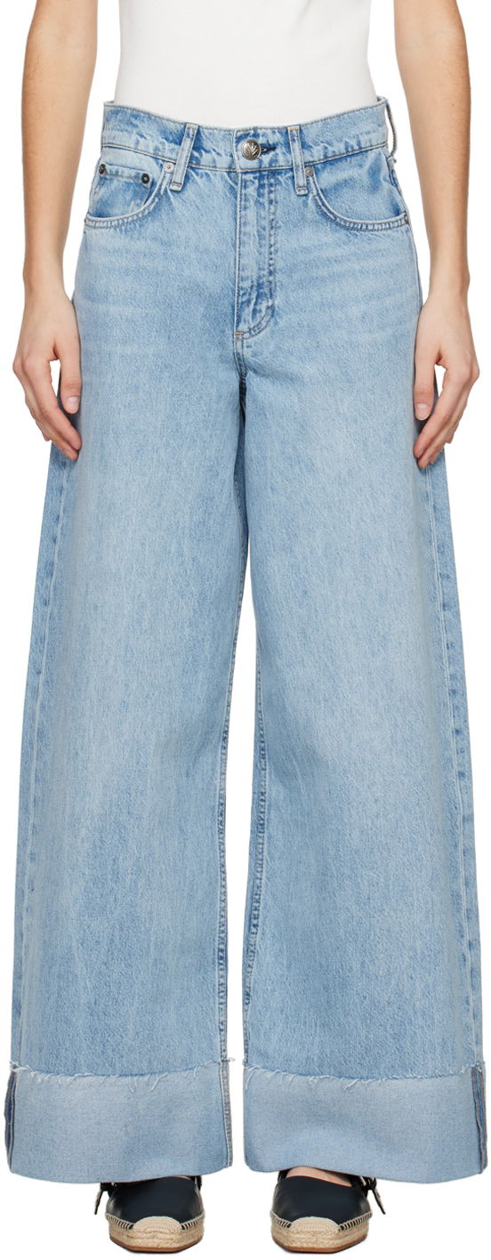Джинси rag & bone Rag & Bone Sofie Wide Leg Jeans Синій | WDD24S2993BOMA